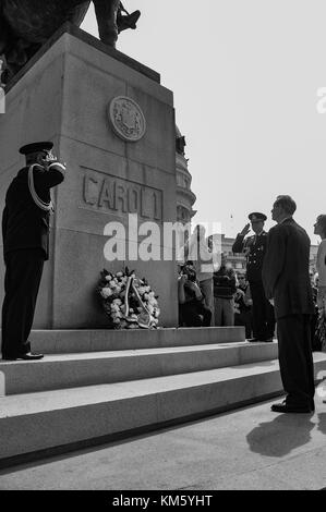 Datei. 6. Dezember 2017. Rumänien ehemalige König Michael I 1921 - 2017 starben in der Schweiz. original Foto in Bukarest, Rumänien - 10. Mai 2012: König Michael in Rumänien in einem seiner letzten öffentlichen Auftritt in Bukarest. Credit: Alberto grosescu/alamy leben Nachrichten Stockfoto