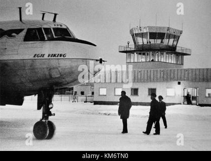 SAS Convair CV 440 Metropolitan Egil Viking OY KPB am Boden. Winter Stockfoto