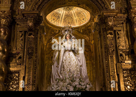 Sevilla, Andalusien, Spanien, Mai 25, 2017: Interieur der Kirche Santa Maria la Blanca, 25. Mai 2017, in Sevilla, Andalusien, Spanien Stockfoto