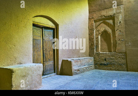 Altstadt von Yazd ist eine Perle der mittelalterlichen Mud-brick Architektur des Nahen und Mittleren Osten, Iran Stockfoto