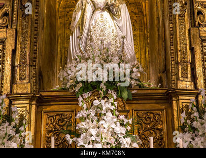 Sevilla, Andalusien, Spanien, Mai 25, 2017: Interieur der Kirche Santa Maria la Blanca, 25. Mai 2017, in Sevilla, Andalusien, Spanien Stockfoto