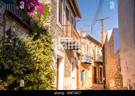 Alte Straßen von Lefkara Dorf. Larnaca District. Zypern. Stockfoto