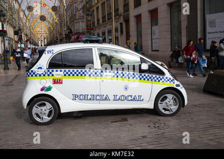 Policia Local Polizei Auto in Malaga, Spanien Stockfoto