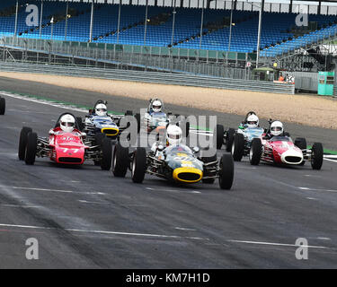 Michael Richings, Alexis Mk 15, HFF, historische Formel Ford, Silverstone Classic, Juli 2017, Silverstone, zum 50jährigen Jubiläum, 60er jahre Autos, Chris McEvoy, Cir Stockfoto