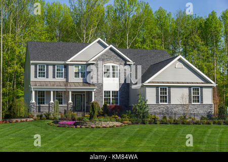 Die Außenseite des Suburban Home, New Jersey, USA Stockfoto