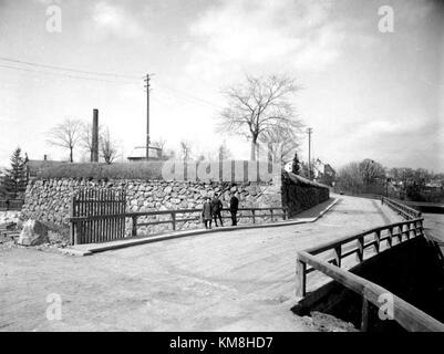 Foto von Skansen, einem Freilichtmuseum und Zoo auf der Insel Djurgården in Stockholm, Schweden. Skansen wurde 1891 gegründet und zeigt schwedische kulturelle und historische Gebäude sowie einheimische Flora und Fauna. Stockfoto