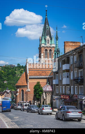 Römisch-katholische St. Stanislaus Kirche in Chortkiw Stadt in Ternopil Oblast der westlichen Ukraine Stockfoto