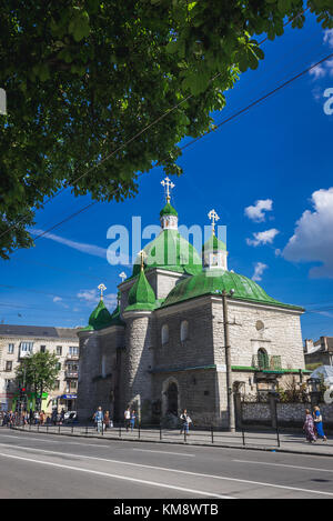 Kirche der Geburt in Ternopil Stadt, Verwaltungszentrum der Region Ternopil Oblast in der westlichen Ukraine Stockfoto