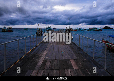 Koh Tao, Thailand - 25. Juli 2017: Hafen in Koh Tao, die sich zu einem beliebten Ziel für Taucher und Teil des chumphon Archipelago. Stockfoto