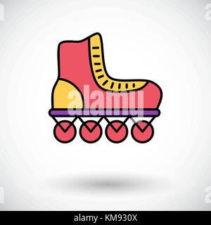 Rollschuh-Symbol. Flache Vektor zugehörige Symbol für Web und mobile Anwendungen. Es kann als - Logo, Symbol, Piktogramm, Infografik-Element verwendet werden. Vektor-Il Stock Vektor