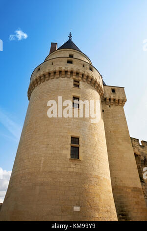 Das mittelalterliche Chateau de Langeais in Langeais im Loiretal Frankreich. Stockfoto