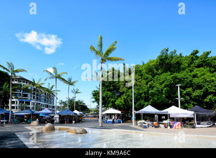 Sonntag Märkte durch die Lagune in Cairns, Far North Queensland, FNQ, QLD, Australien Stockfoto