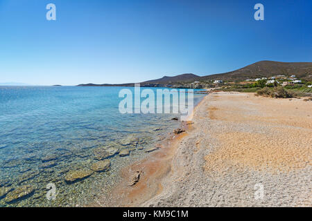 Soros Strand der Insel Antiparos in Kykladen, Griechenland Stockfoto