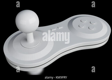 3d-Abbildung. Retro Joystick. Video Spiel Konzepte. Stockfoto