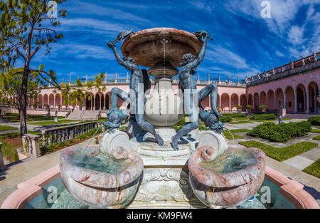 Brunnen im Innenhof des John and Mable Ringling Museum of Art in Sarasota Florida Stockfoto