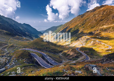 Transfagarasan Highway, die wohl schönste Straße der Welt, Europa, Rumänien (Transfagarashan) Stockfoto