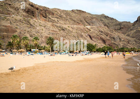 Der Strand Playa de Las Teresitas, Teneriffa, Kanaren, Spanien Stockfoto