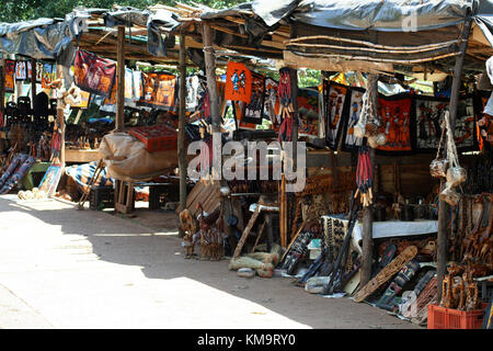 Pilgrims Rest, Mpumalanga, Stände verkaufende afrikanische Kuriositäten Stockfoto