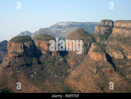 Die drei Rondavels in Mpumalanga, Südafrika, Nahaufnahme Stockfoto