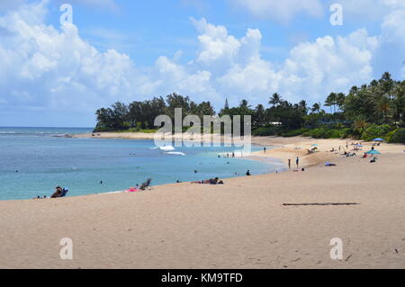 Strand Lektionen gibt über die Einleitung zu surfen. Oahu, Hawaii, USA, EEUU. Stockfoto