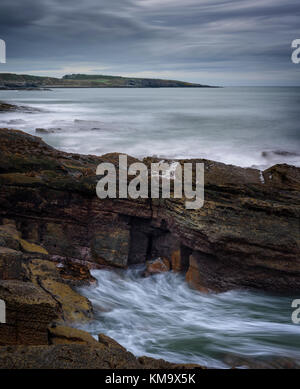 Blick nach Norden zu Cullernone Punkt aus in der Nähe von Howick auf der Northumberland Küste Stockfoto