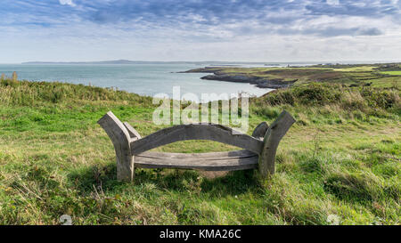 Landschaft zwischen Holyhead Wellenbrecher Country Park und North Stack, Isle of Anglesey, Wales, Großbritannien Stockfoto