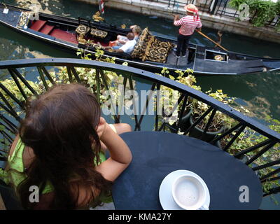 Sightseeing auf einem Familienausflug nach Italien Stockfoto