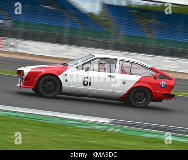 Lawrence Alexander, Alfa Romeo GTV, Straße 70er Sport, hscc, Silverstone International Trophy, Silverstone historische Festival "Meeting, 20. Mai 2017, ch Stockfoto