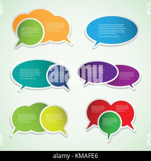 Farbenfrohe Etiketten, Sprechblasen und Tags vektor design Stock Vektor