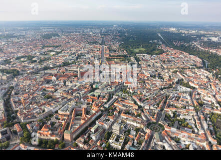 Luftaufnahme von München, Bayern, Deutschland Stockfoto