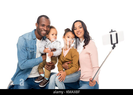 Afrikanische amerikanische Familie selfie Stockfoto