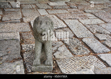 Lion s Sao Jorge (St. George) Schloss in Lissabon, Portugal. Stockfoto