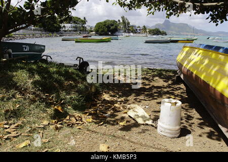 Mahébourg ist eine kleine Stadt an der Südostküste der Insel Mauritius. Es gilt als das wichtigste Dorf des Grand Port District. Stockfoto