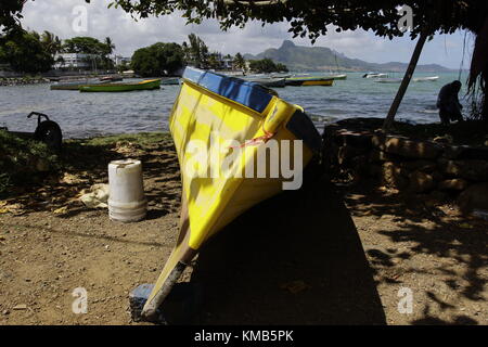 Mahébourg ist eine kleine Stadt an der Südostküste der Insel Mauritius. Es gilt als das wichtigste Dorf des Grand Port District. Stockfoto