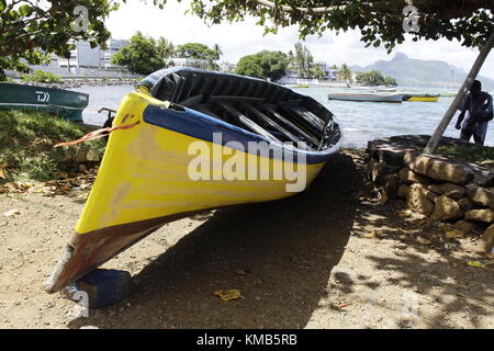 Mahébourg ist eine kleine Stadt an der Südostküste der Insel Mauritius. Es gilt als das wichtigste Dorf des Grand Port District. Stockfoto