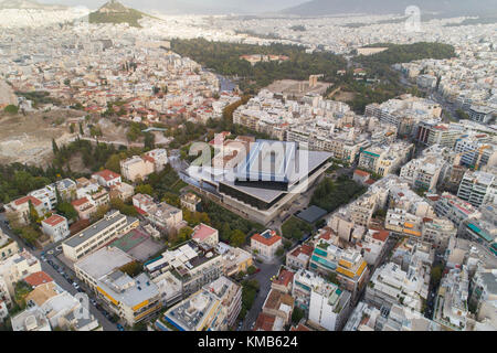 Schöne Antenne Stadtbild von Athen mit modernen Museum der Akropolis Stockfoto