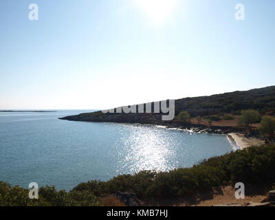 Familienbesichtigung während der Reise nach Kreta Griechenland Stockfoto