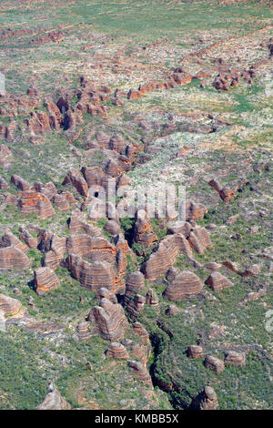 Antenne der Bungle Bungles Felsformation im Purnululu National Park Stockfoto