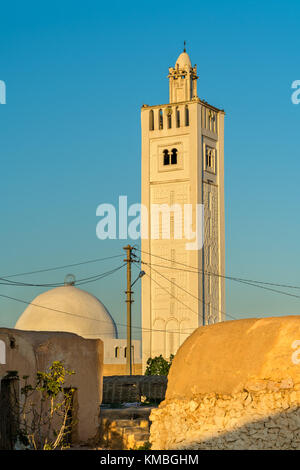 Moschee in Ksar Ouled Simone in Tunesien Stockfoto