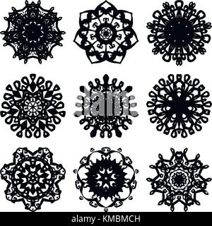 Mandala. Abstrakte dekorativen Hintergrund. Islam, Arabisch, orientalischen, indischen, Ottomane, yoga Motive. Vektor ornament Collection Stock Vektor