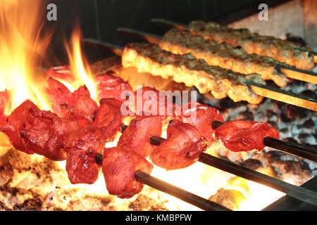 Shish kofta Köfte tikka Kebabs Stockfoto