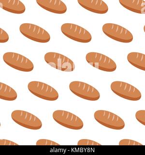 Brot Muster. Cartoon Illustration von Brot vektor Muster für Web Stock Vektor