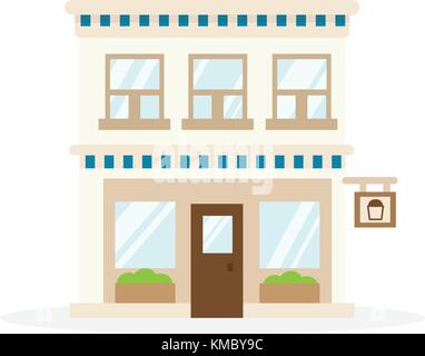 Store House flache Design Vector Illustration Stock Vektor