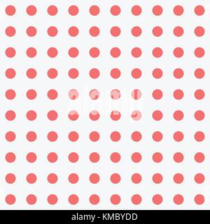 Nahtlose Hintergrund und Red Dot Pattern Vector Illustration Stock Vektor