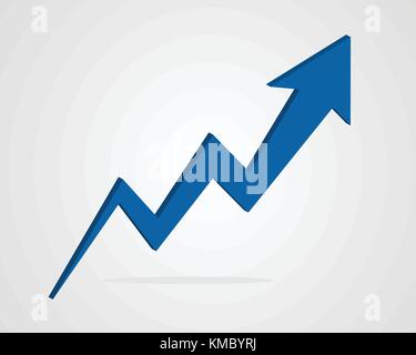Vector 3d Pfeil Business graph Abbildung. (Vektor 10 esp) Stock Vektor