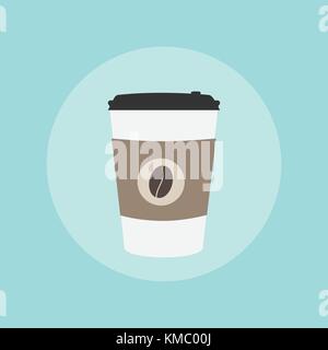 Papier Kaffeetasse nehmen. Vector Illustration. Stock Vektor