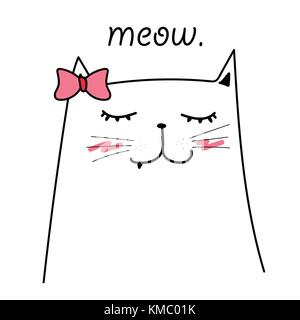 Süße Katze Vektor für Kinder. Stock Vektor