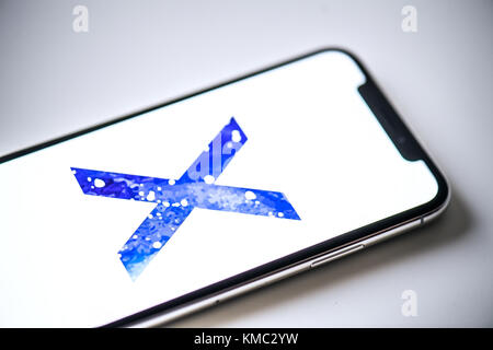 Nova Bana, Slowakei - 28.November 2017: neue apple iphone x-Smartphone. Stockfoto