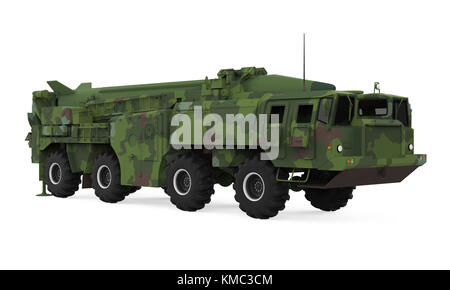 Scud Missile Launcher isoliert Stockfoto