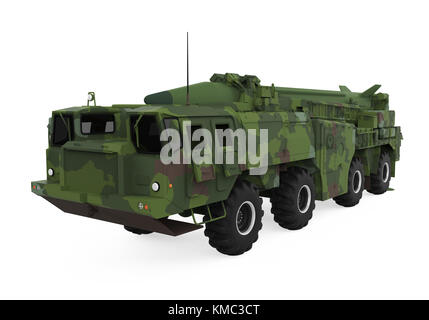 Scud Missile Launcher isoliert Stockfoto